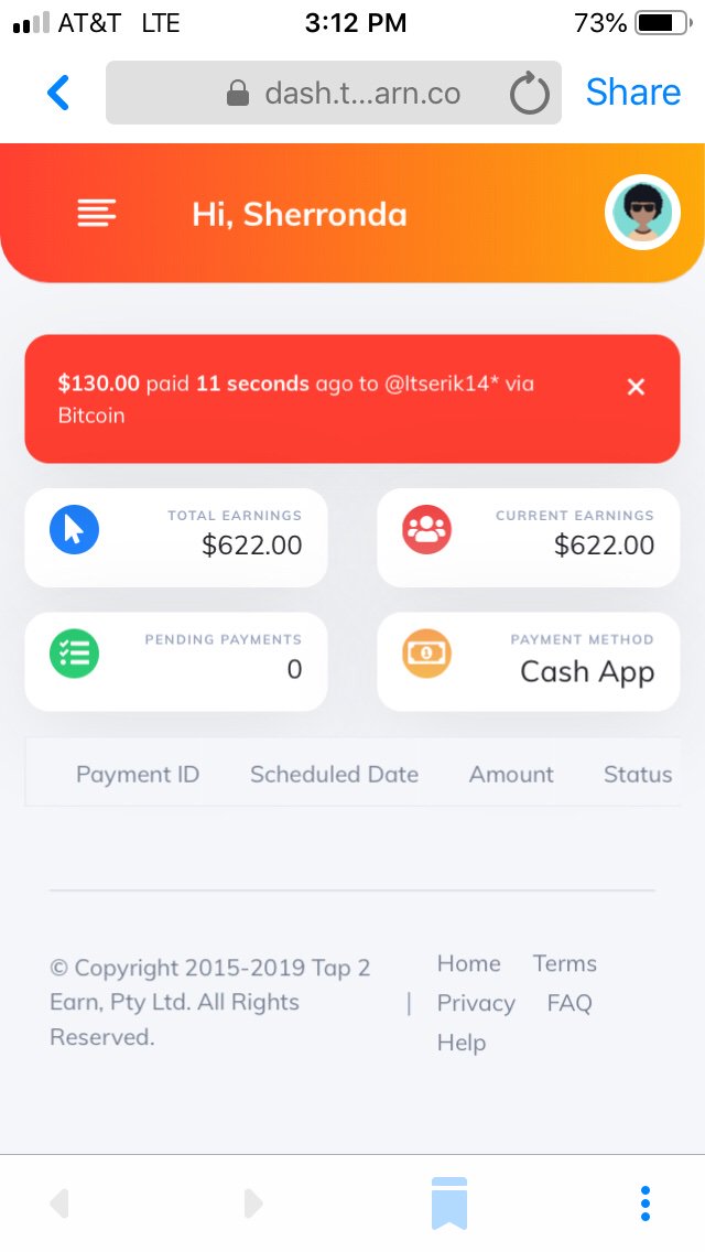 HeartlessBeats_'s tweet photo. Just in case y’all wondering if Tap 2 Earn is legit. This is how much I’ve made so far. If you’re interested click on the link below. You’ll earn $25 just for signing up. 
https://t.co/9MBmtOUtCC https://t.co/Eufw4iRQgm