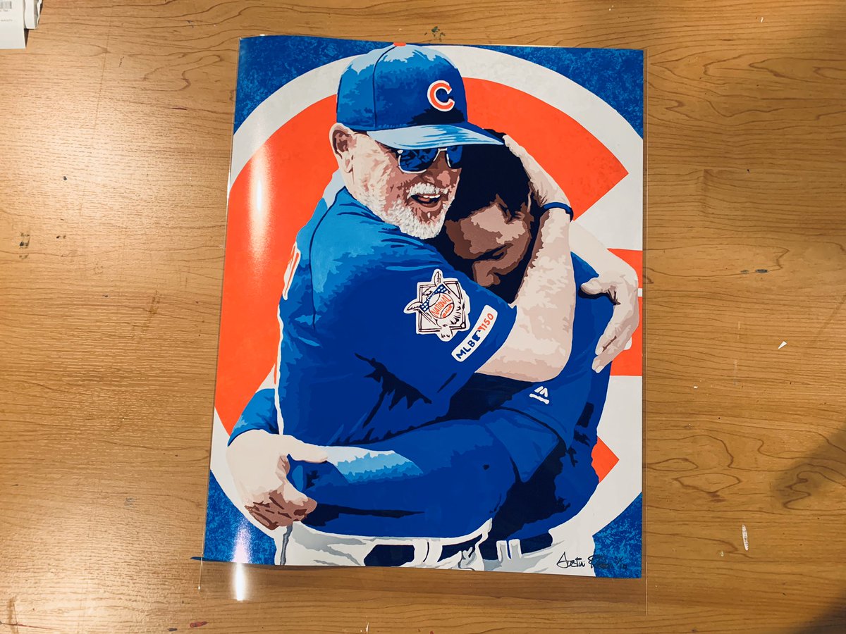 Sunday Funday Giveaway!🚨🚨 I have 10 of these 16x20 Contreras/Maddon prints. One follower who RTs this by midnight wins 1/10. The other 9 will be available this Thanksgiving. Good Luck!