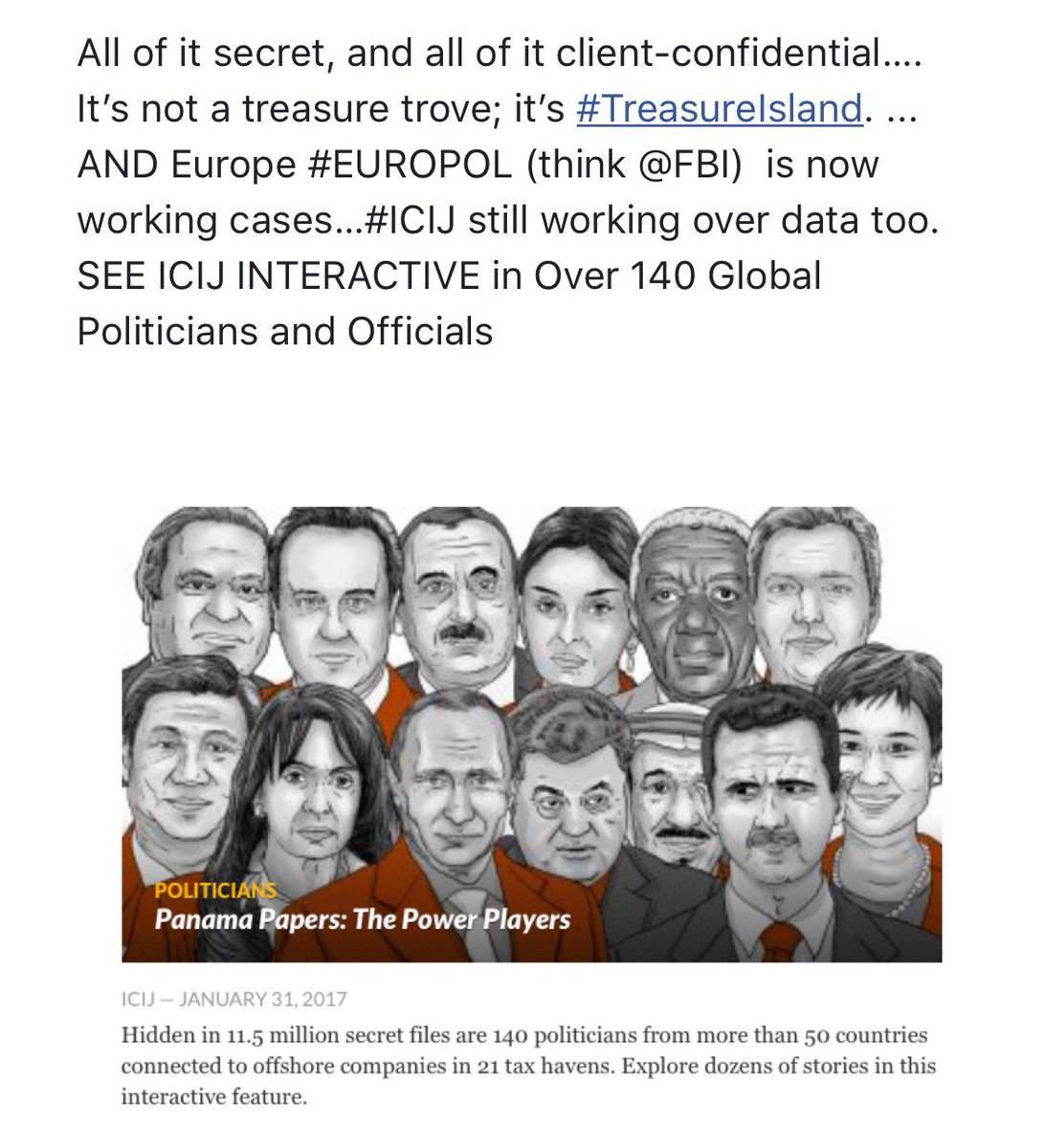 LOrion's tweet photo. @FBI @Europol GOT THAT MSM It is up to you to teach Americans who the GOOD GUYS are... Currently it is really easy. Just READ #WIKI #PanamaPapers on TROVE of #IntlOrgCrime Legal Files @Europol is processing cases from THEN go to @ICIJorg for more on 120+ #Corrupt pols in 50 countries #maddow https://t.co/J330c11ps5