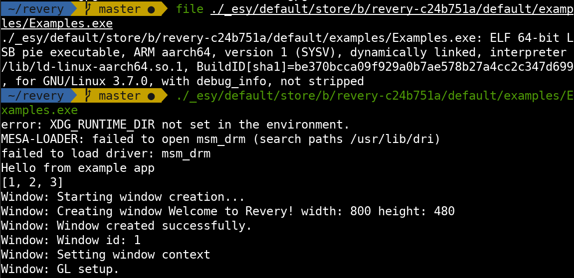 TheEduardoRFS's tweet image. Can we kill Flutter now?

ReasonML Native Revery running on a Android ARMv8

It&apos;s dynamic and needs a Xorg, but both things should be &quot;easily&quot; fixed