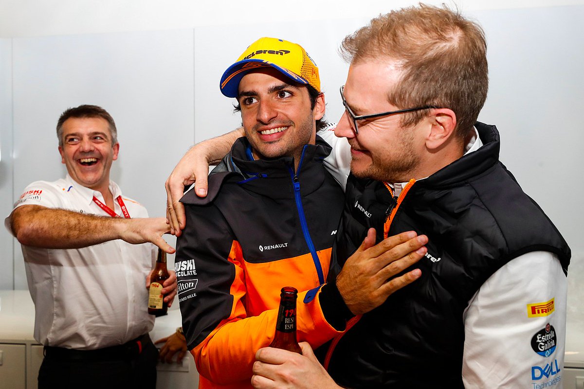 PODIUM! A bit weird not being there after the race, but still extremely happy. Today's race was just unbelievable. The one stop strategy was difficult but paid off. Congrats to the whole team! #carlossainz #BrazilGP @McLarenF1 @EG00