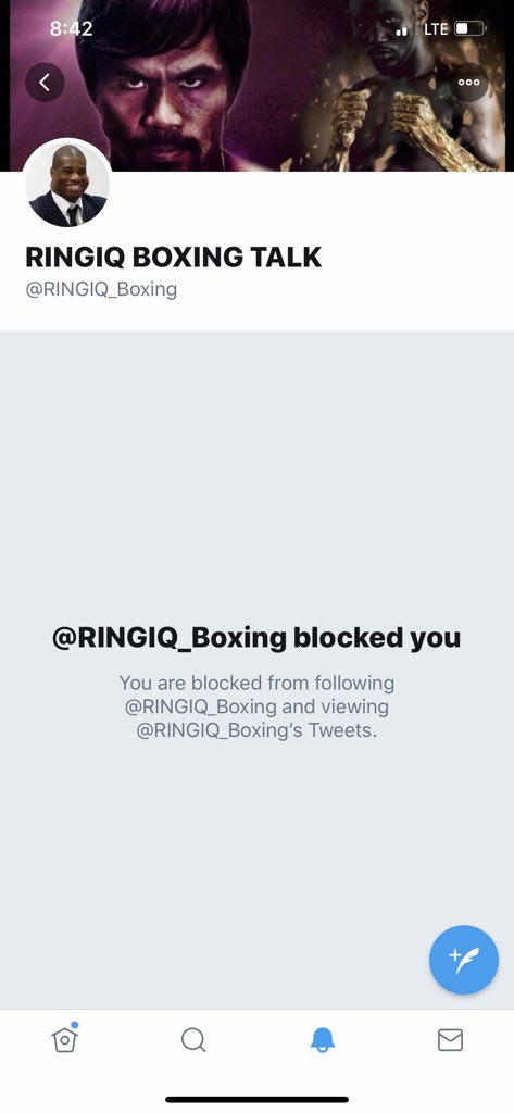 Squarecircle9's tweet image. This soft ass blocked me because I didn’t agree with his tweet. Good. He didn’t know shit about boxing anyway.