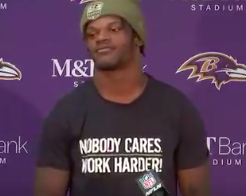 Loving the message on Lamar's shirt