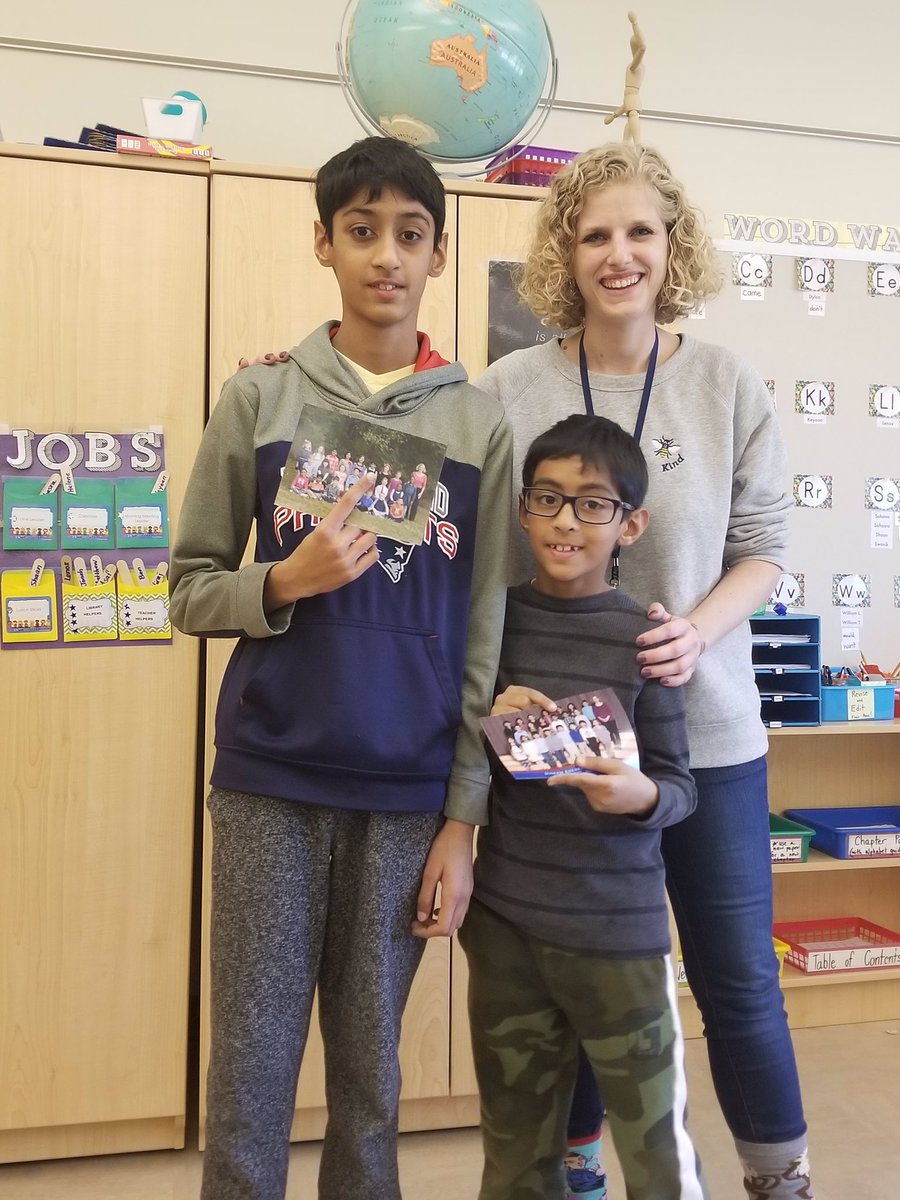 Brothers, with their Second Grade teacher. What a delight to see my former student again! 4 years later and now he is as tall as me, but just as sweet as ever! Teaching siblings is the best! ❤️ #EstabrookSchool