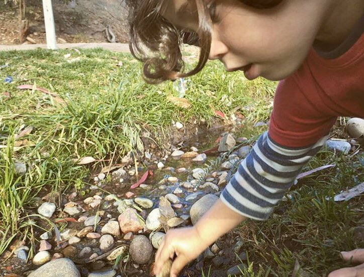 ConjuringCase's tweet image. Maxon is making his own little stream in the backyard. Innovation at its finest!