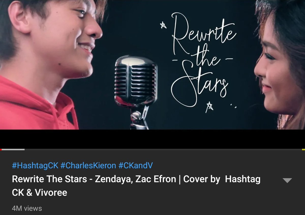 shanlv85's tweet photo. Happy 4 Million Views, Rewrite The Stars!!! ✨ Congrats, @hashtag_CK and @vivoree! Your RTS Cover will always be my favorite! 💜💜💜

#KierVi https://t.co/ZD8HFi99Vp