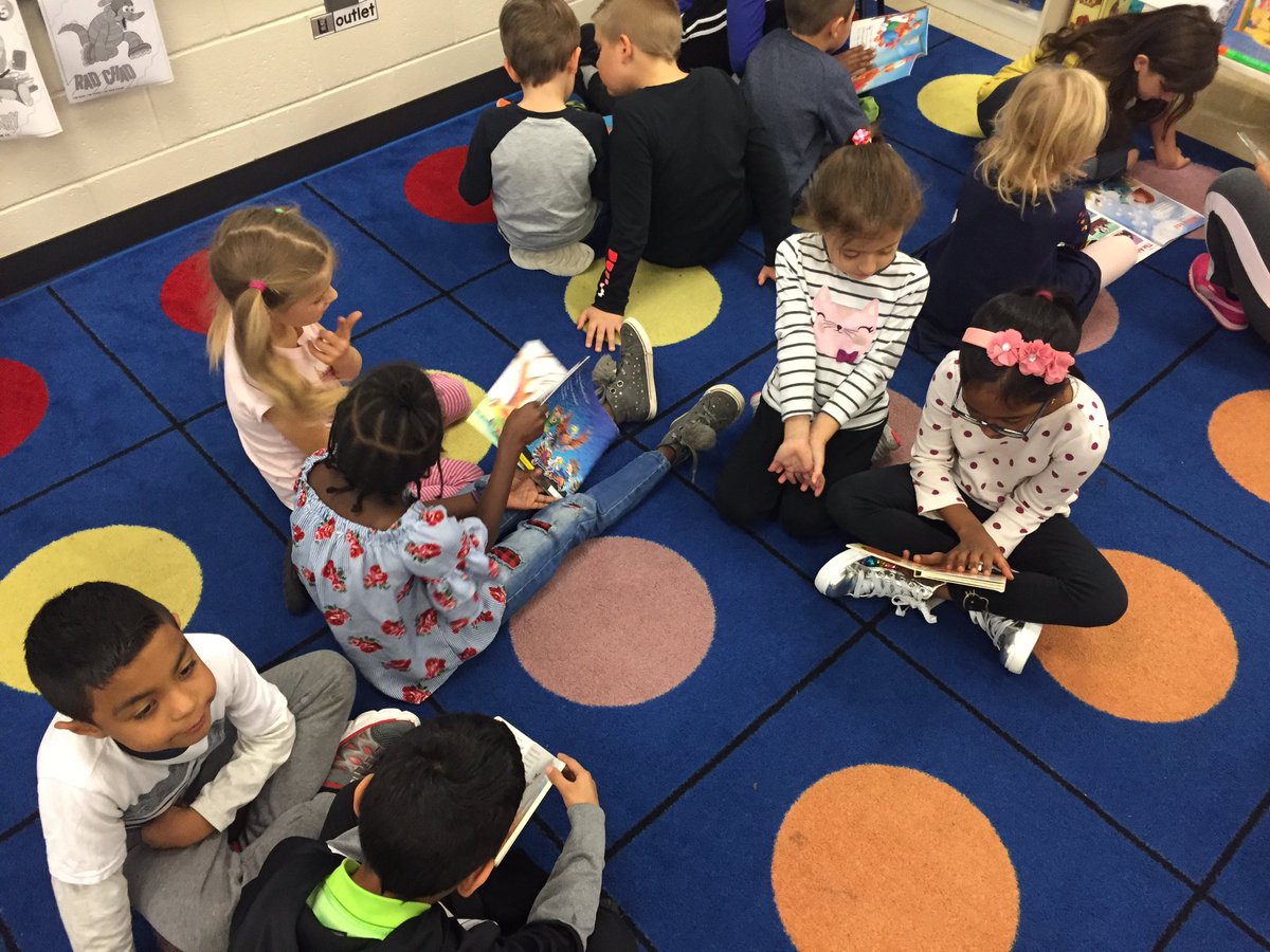 Reading with friends makes reading fun! Thanks <a href="/Mrs_Blakes/">Laura Blakes</a> <a href="/ClarkCreekSTEM/">Joey Moss</a>