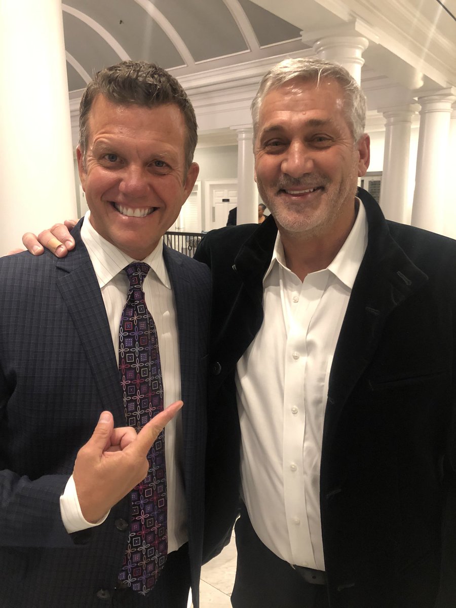 TheNobilo's tweet image. The host @FrankNobiloGC and the Master of Ceremonies @ToddLewisGC are ready for the auction tonight to help raise money for kids to be able to go Christmas shopping.