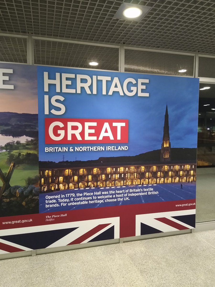 harkis's tweet photo. New welcome posters at @manairport - nice to see the unique and very excellent Piece Hall @ThePieceHall @Calderdale https://t.co/7C8eu4msGA
