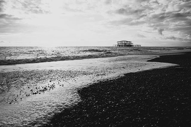 Brighton was ... well bright. #brighton #beach #pier #blackandwhite #blackandwhitephotography #travelphotography #blackandwhiteandcolor https://ift.tt/2OkN3zV