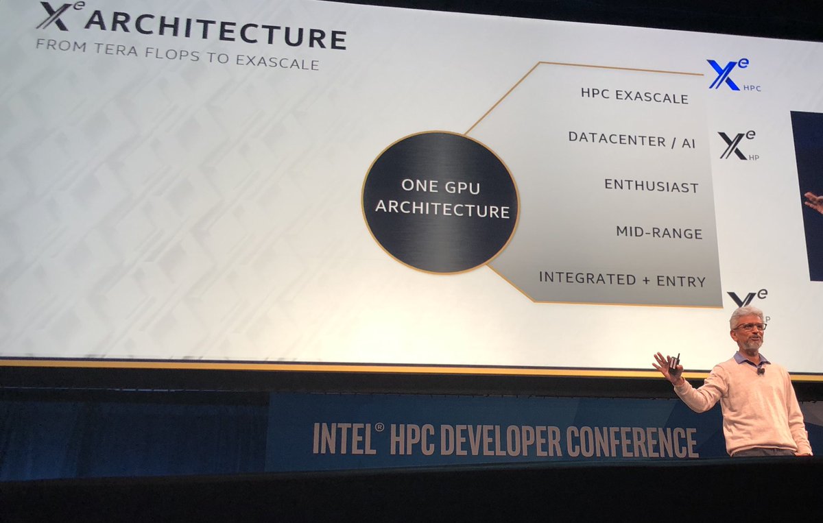 “Architecture is a software compatibility contract. We originally were planning for two microarchitectures within Xe, our architecture (LP and HP), but we saw an opportunity for a third within HPC.”