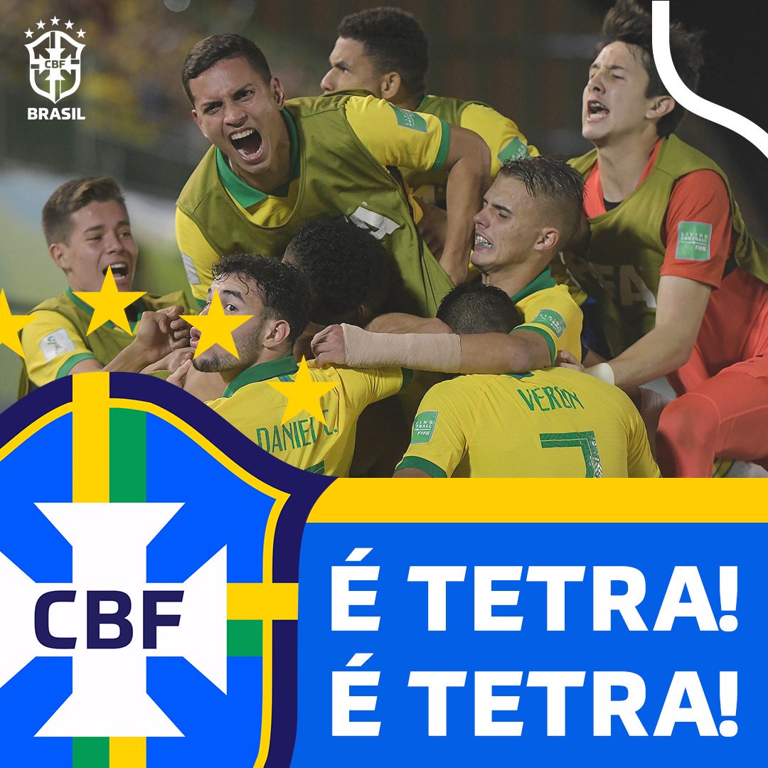 ACABOOOOOOU! É TETRAAAAAAA!

O BRASIL VIRA PRA CIMA DO MÉXICO E SE SAGRA TETRACAMPEÃO MUNDIAL SUB-17! QUE ORGULHO DE VOCÊS!

🇧🇷 2x1 🇲🇽 | #BRAxMEX #JogaBola #GigantesPorNatureza