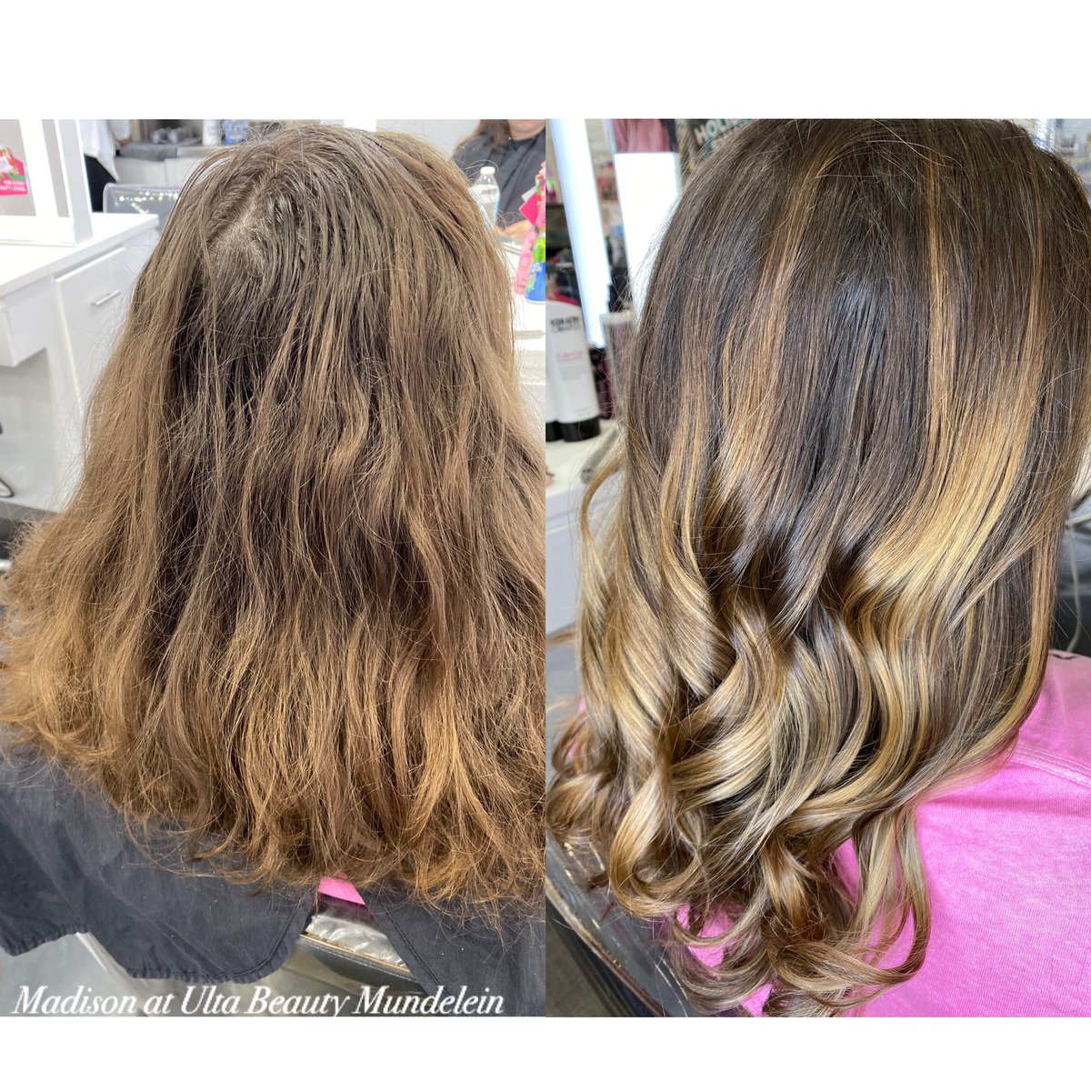madison_jared's tweet photo. Before and after dimensional balayage💕
#beforeandafter #redken #cosmetology #behindthechair #modernsalon #redkenobsessed #redkencolor #redkenready #americansalon #hairgoals #saloncentric #ulta #ultabeauty #ultastylist #ultasalon #ultabeautymundelein #highlights #blonde #balayage https://t.co/3hqLKyVa9T