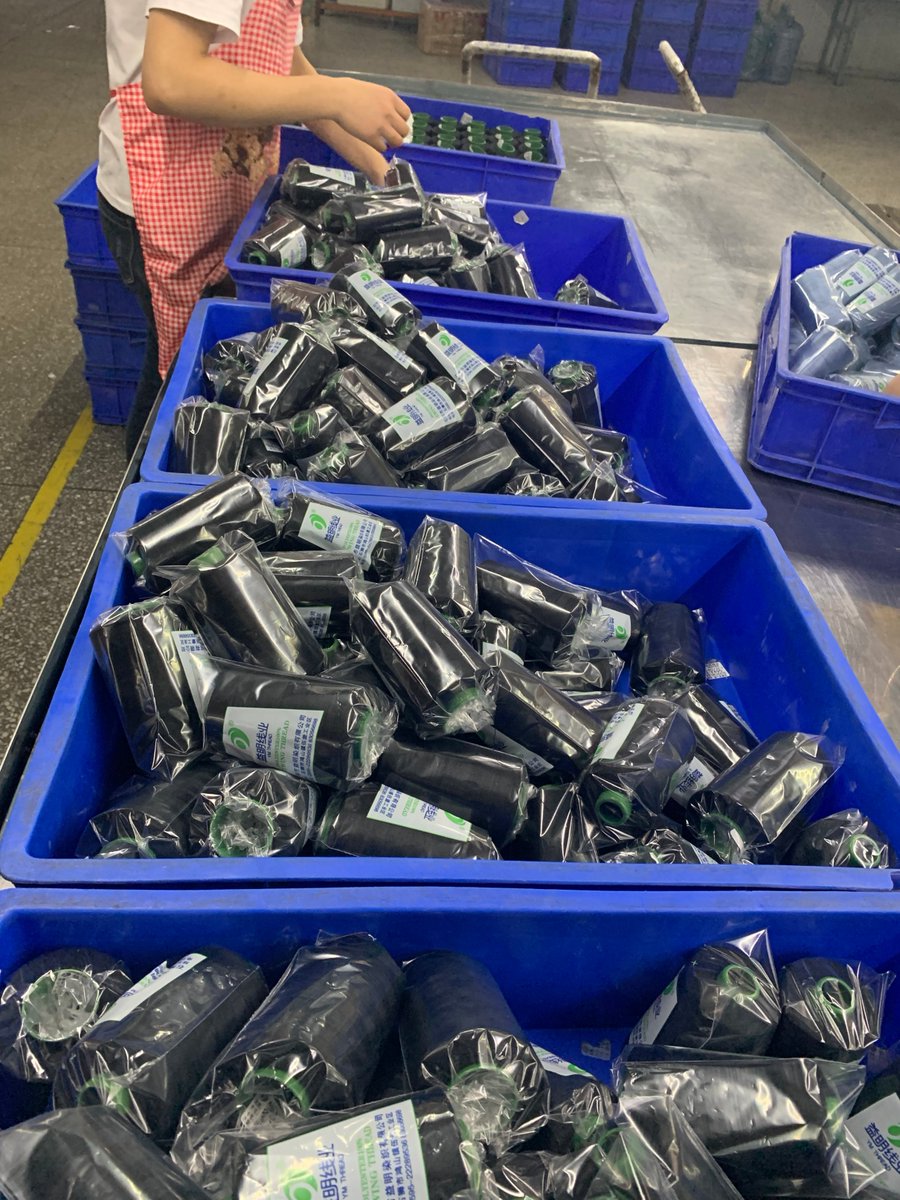 ThreadYm's tweet image. Yesterday i went to our sewing thread factory. There are amounts of stock and professional machines. Besides, threads are packaged well. Contact me~leave me messages, I am always here.