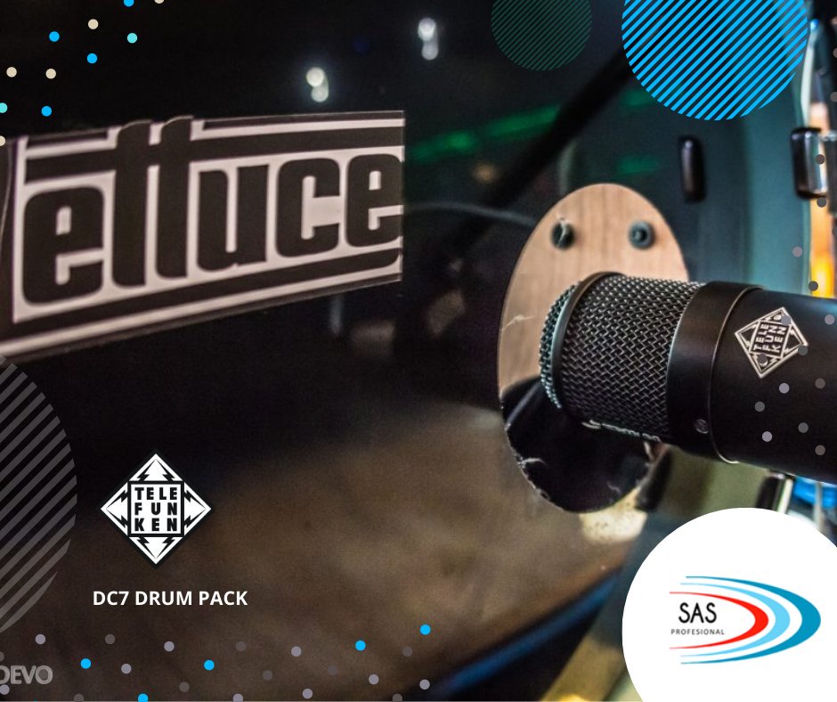 SASprofesional's tweet photo. Paquete de batería DC7 @TELEFUNKEN_Mics  Elektroakustik
#fordrums #microphone #telefunken
@soutnamericansales https://t.co/8cjqIMzEwR