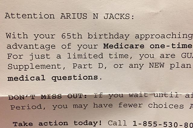 JacksPhoto's tweet image. So I’ve either missed a few birthdays, or Medicare is sending these out reeeeelllly far in in advance....