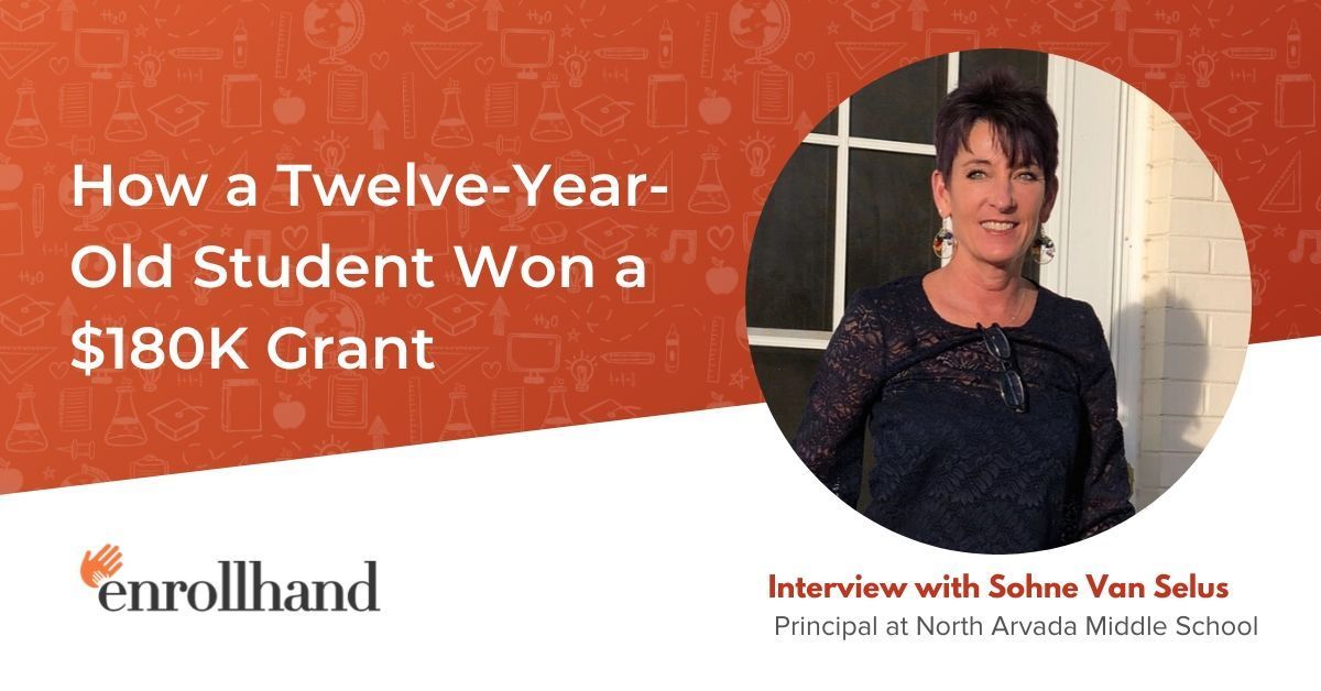 enrollhand's tweet photo. “How a Twelve-Year-Old Student Won a $180K Grant, with Sohne Van Selus” https://t.co/ERxusqNbLF https://t.co/eC7DeBwKQU