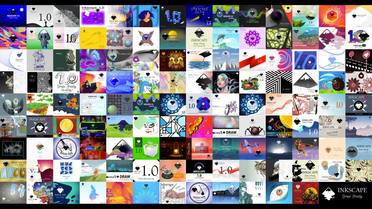 Inkscape About Screen Contest 1.0 entries for voting