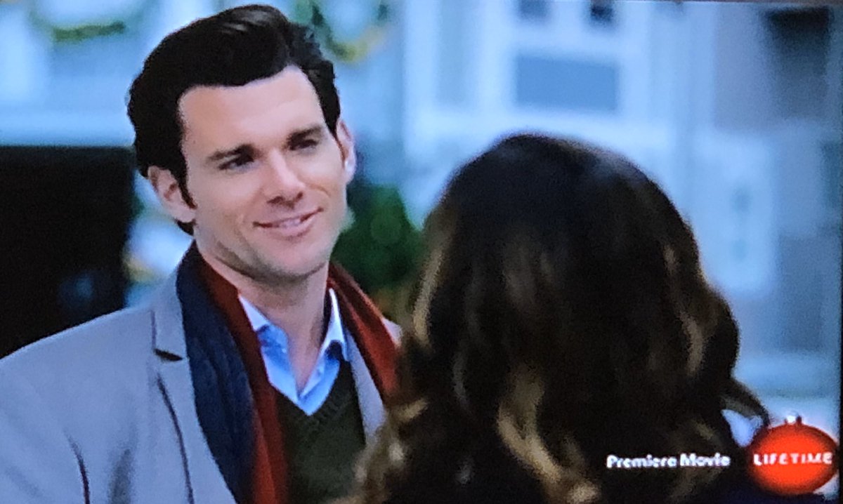 Best layering so far.  #SexyChristmasSweaters  #RandomActsofChristmas Also, this is the holiday TV movie version of a Batman film, with Patrick Duffy as Alfred.