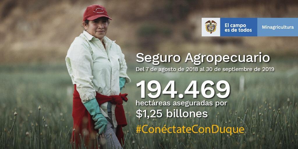 AndrsValencia9's tweet image. Superamos el número de hectáreas aseguradas de años anteriores con recursos que gestionamos para el seguro agropecuario: llevamos 194.469 hectáreas aseguradas que representan $1,25 billones de pesos de valor asegurado. #ConéctateConDuque