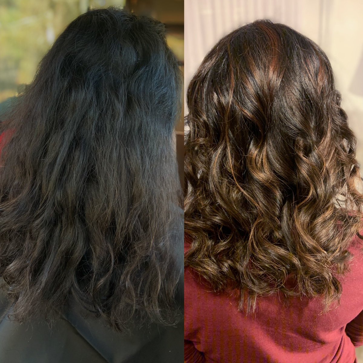 Did my sister’s hair today!!! I’m really proud of how it turned out. 🥰🔥 #hairstylist #hairmagic #balayage #redken #redkencolor #flashlift #shadeseq #cosmetology #cosmetologist #chocolatehair #beachwaves #glowup #beforeandafter