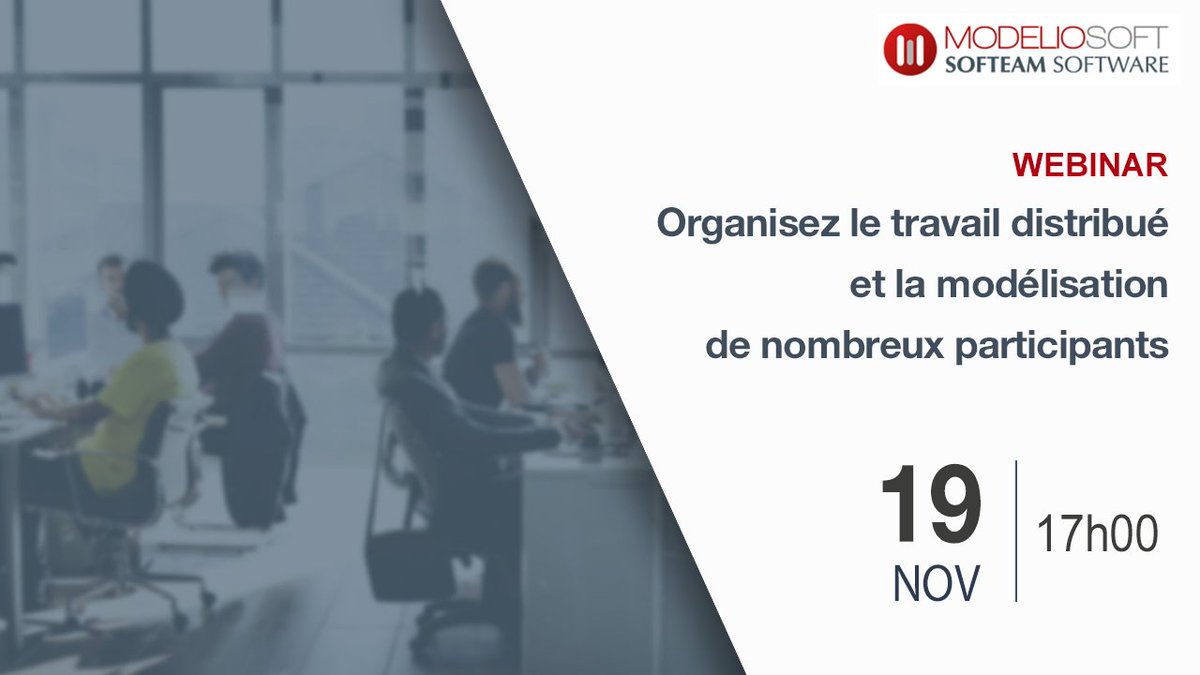 Softeam (@softeamgroup) on Twitter photo 📅19 nov 17h : Webinar by <a href="/modeliosoft/">Modelio - Softeam BU Software</a> - #SOFTEAMSoftware pour découvrir la solution Modelio #SaaS qui permet d'organiser le travail distribué et la modélisation avec de nombreux participants. ✅ ! Plus que quelques heures pour vous inscrire ↘ ow.ly/NYhH50xc8sa 📅19 nov 17h : Webinar by <a href="/modeliosoft/">Modelio - Softeam BU Software</a> - #SOFTEAMSoftware pour découvrir la solution Modelio #SaaS qui permet d'organiser le travail distribué et la modélisation avec de nombreux participants. ✅ ! Plus que quelques heures pour vous inscrire ↘ ow.ly/NYhH50xc8sa