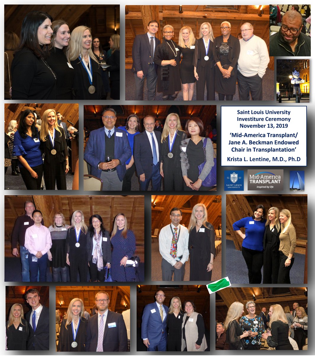 Krista Lentine, MD,PhD | FASN | FAST (@kristalentine) on Twitter photo Sincere Thanks co-workers, collaborators & friends for celebrating āboth in-person & in spiritā 2019 <a href="/SLU_Official/">Saint Louis University</a> #InvestitureCeremony. šThank You š@midamtransplant for trust & investment in #OrganDonation & #transplantation #scholarship thru 'Jane A. Beckman #EndowedChair'.šļø Sincere Thanks co-workers, collaborators & friends for celebrating āboth in-person & in spiritā 2019 <a href="/SLU_Official/">Saint Louis University</a> #InvestitureCeremony. šThank You š@midamtransplant for trust & investment in #OrganDonation & #transplantation #scholarship thru 'Jane A. Beckman #EndowedChair'.šļø