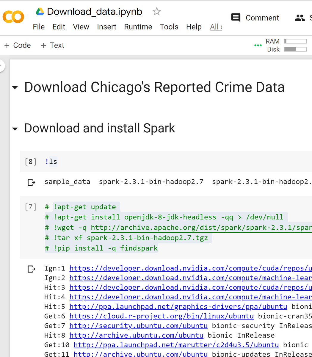 CodingMiami's tweet image. Learning Spark programming using Google Colab to practice