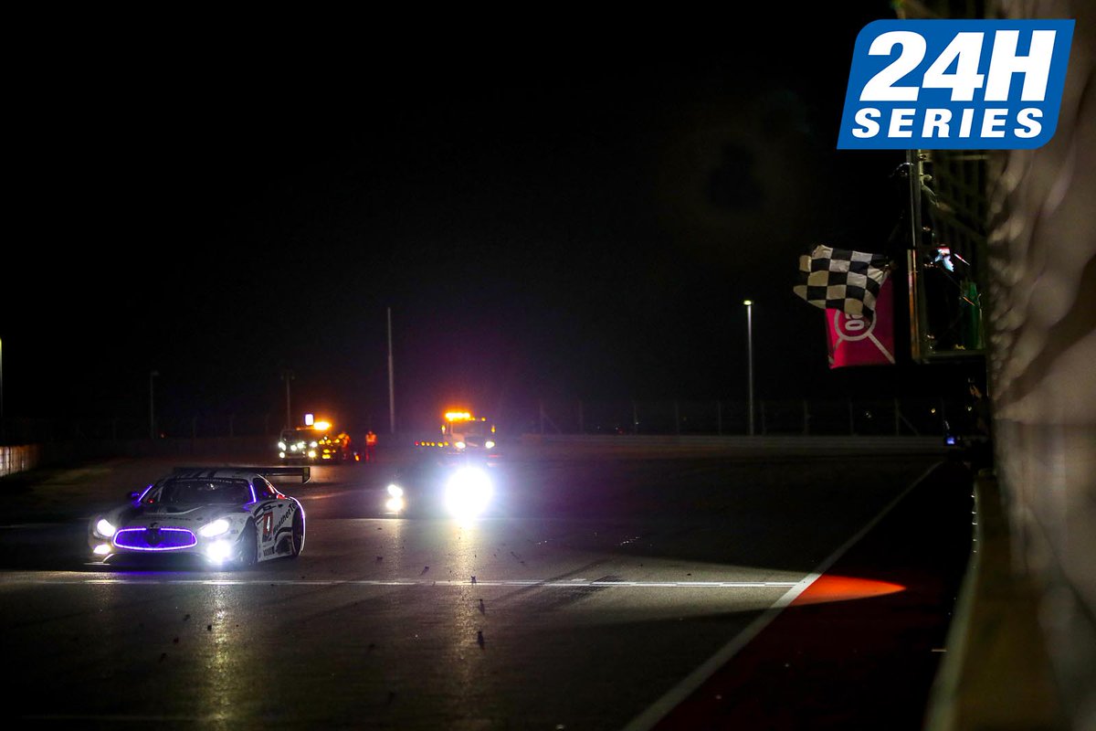 #24HSERIES | The final results are in! In GT: 1 @TeamBlackFalcon (4) 2 #HerberthMotorsport (91) 3 #CarCollectionMotorsport (34) 4 #CPRacing (85) 5 @toksportwrt (90) Full results (bit.ly/2rOOi2M) and per class (bit.ly/2CU9fvs)