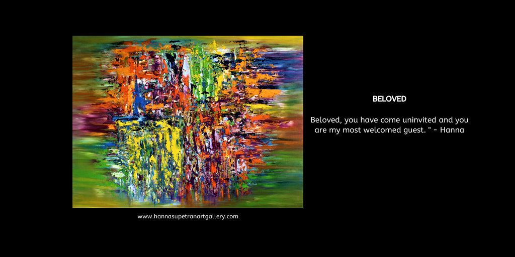 You have seen the snippets and here it is now...Meet BELOVED😍 #artofhanna #artworkbyhanna #artworld #artoftheday #artcollector #painterslife #contemporaryartist #contemporaryart #abstractart #abstractpainting #abstractartist #artinvestment #quotes