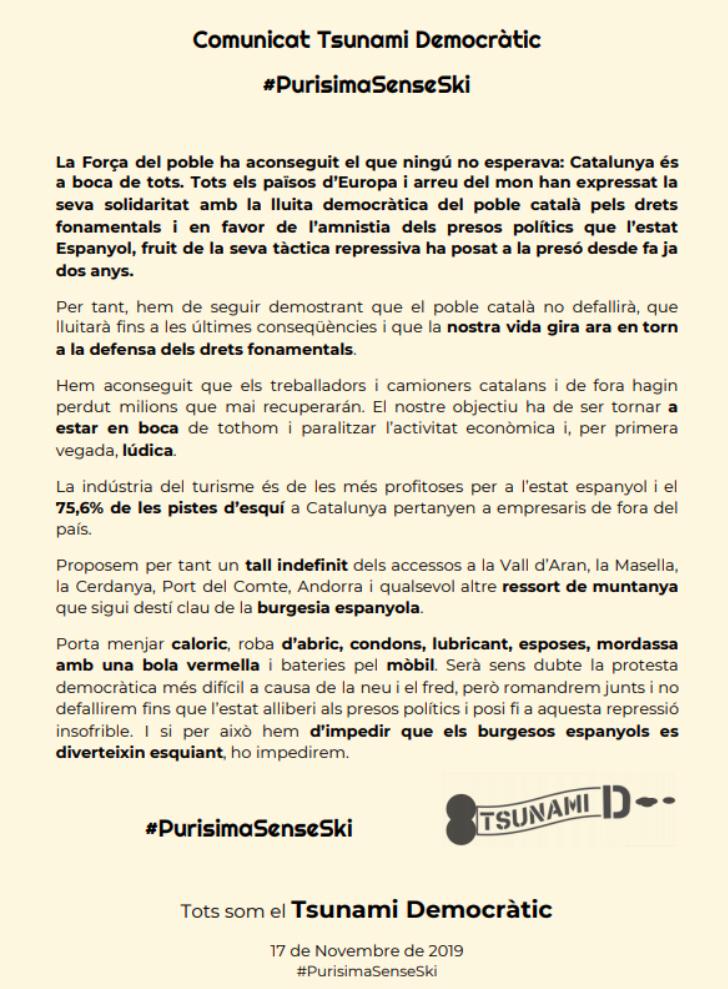 alcalacesar1965's tweet photo. Cuando los niños de la burguesía catalana les corten las carreteras a sus padres y no puedan esquiar se acabó el tsunami. 
Eso si, conservarán en la cartera los condones. https://t.co/52DiznHURL