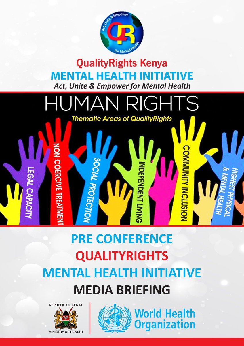 There's need to apply. Human Rights based approach to provision of mental health services #QualityRightsKE #mentalhealthconfke
@qualityrightske @citiesRISE @Ember_mh @MentalHealthIrl @WHO @MOH_Kenya @BasicNeedsKenya @360Mental