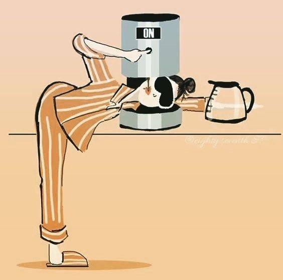 Dame un minuto, ya casi estoy 🕖 Un #café?