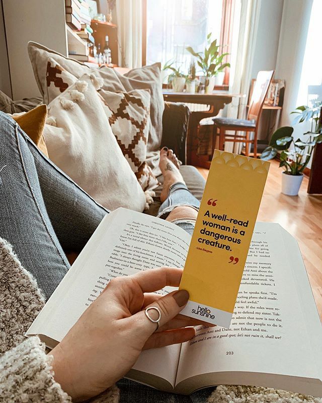 Not much of a caption here but I love this quote, love <a href="/lisakleypas/">Lisakleypas</a>, love this bookmark, love <a href="/reesesbookclub/">Reese's Book Club</a>, love <a href="/hellosunshine/">Hello Sunshine</a> ☀️.
.

Do you have a favourite bookmark? This one is on heavy rotation with two others! .
.
.
.
#bookstagram #ootd #home #h… ift.tt/2KwzTyR