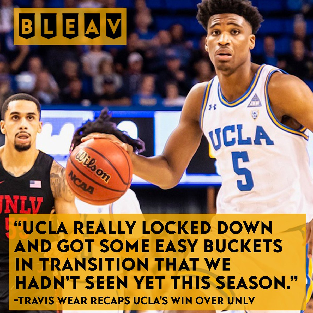Bleav (@bleavnetwork) on Twitter photo Did <a href="/UCLAMBB/">UCLA Men’s Basketball</a> have its most complete game last Friday against UNLV? <a href="/traviswear/">Travis Wear</a> & David Wear recap the victory on the latest Bleav in UCLA Basketball podcast!
Join the former UCLA players for their insight as UCLA gears up for Southern Utah: bleav.com/podcast/episod… Did <a href="/UCLAMBB/">UCLA Men’s Basketball</a> have its most complete game last Friday against UNLV? <a href="/traviswear/">Travis Wear</a> & David Wear recap the victory on the latest Bleav in UCLA Basketball podcast!
Join the former UCLA players for their insight as UCLA gears up for Southern Utah: bleav.com/podcast/episod…