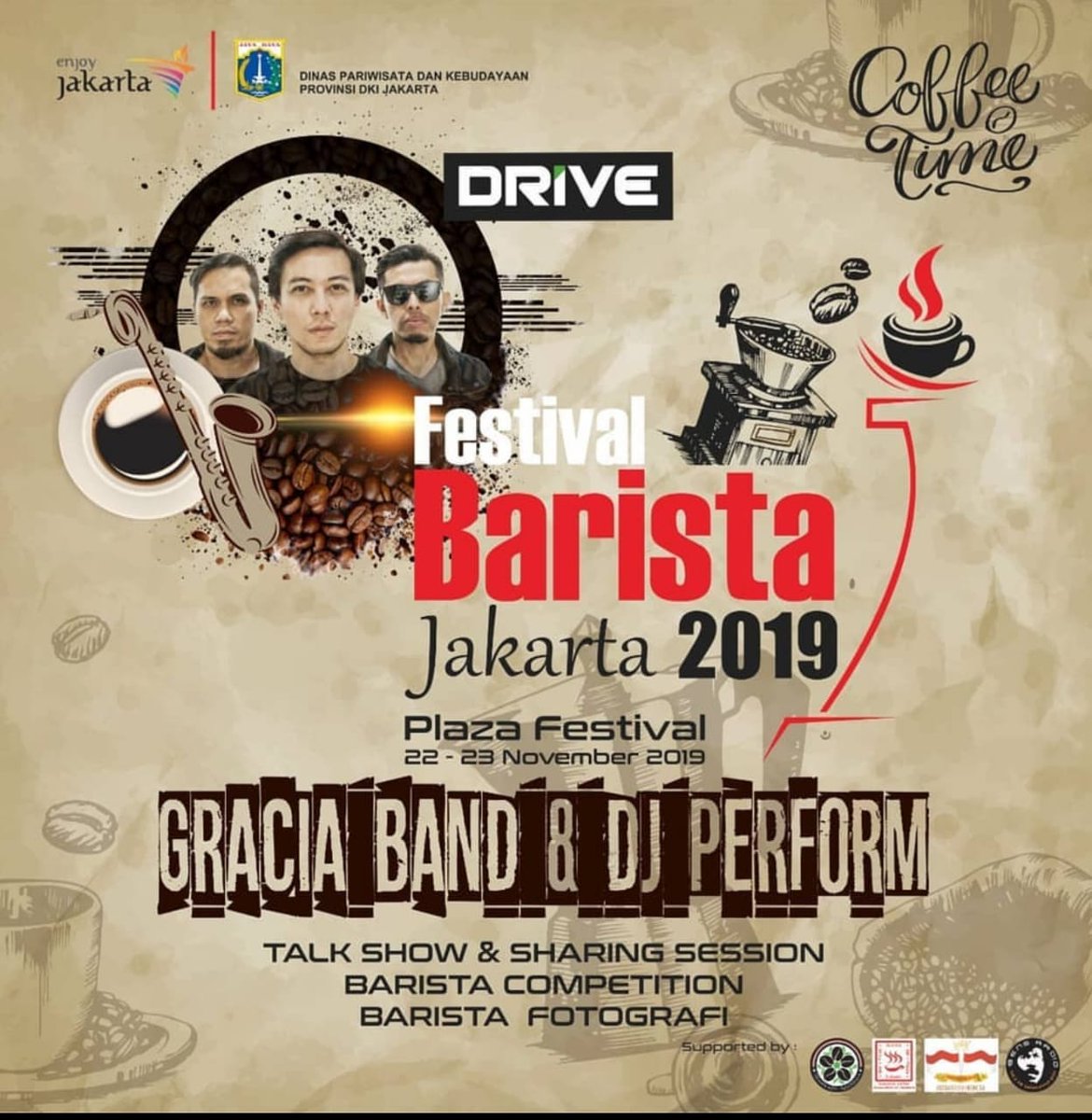 @driVeindonesia @BensRadio @PlazaFestival @KopiIndonesia @DisparbudDKI @idbcpr @IndonesiaKopi @JanjiJiwaID @JakartaTourism @EnjoyJakarta @BaristaJakarta