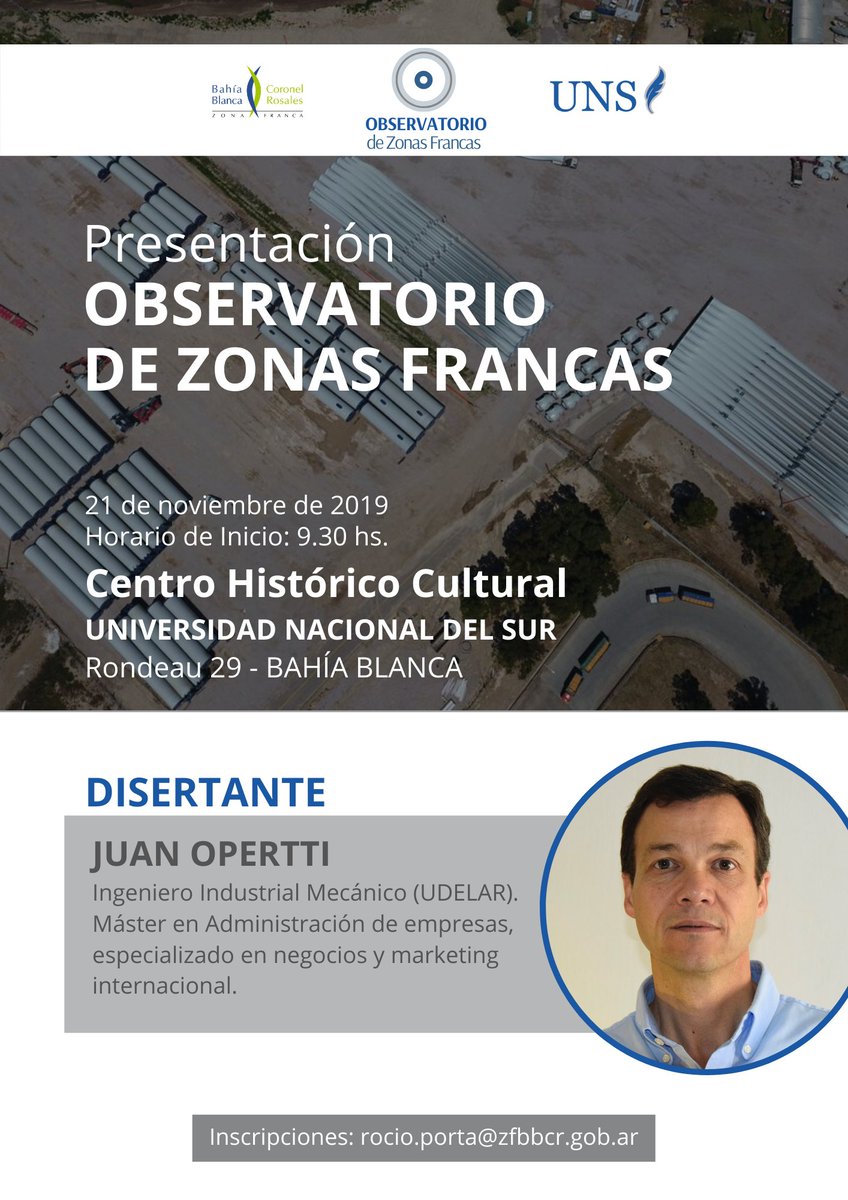 lisandroganuza's tweet photo. #ObservatorioZonasFrancas @juan_opertti va a hablar de “Zonas Francas integradoras de Cadenas Globales y Logísticas de Valor. “Caso de Éxito de Uruguay @Latam_WFZO @asociacionZFA @zfbbcr @World_FZO https://t.co/H2BrXfqu3V