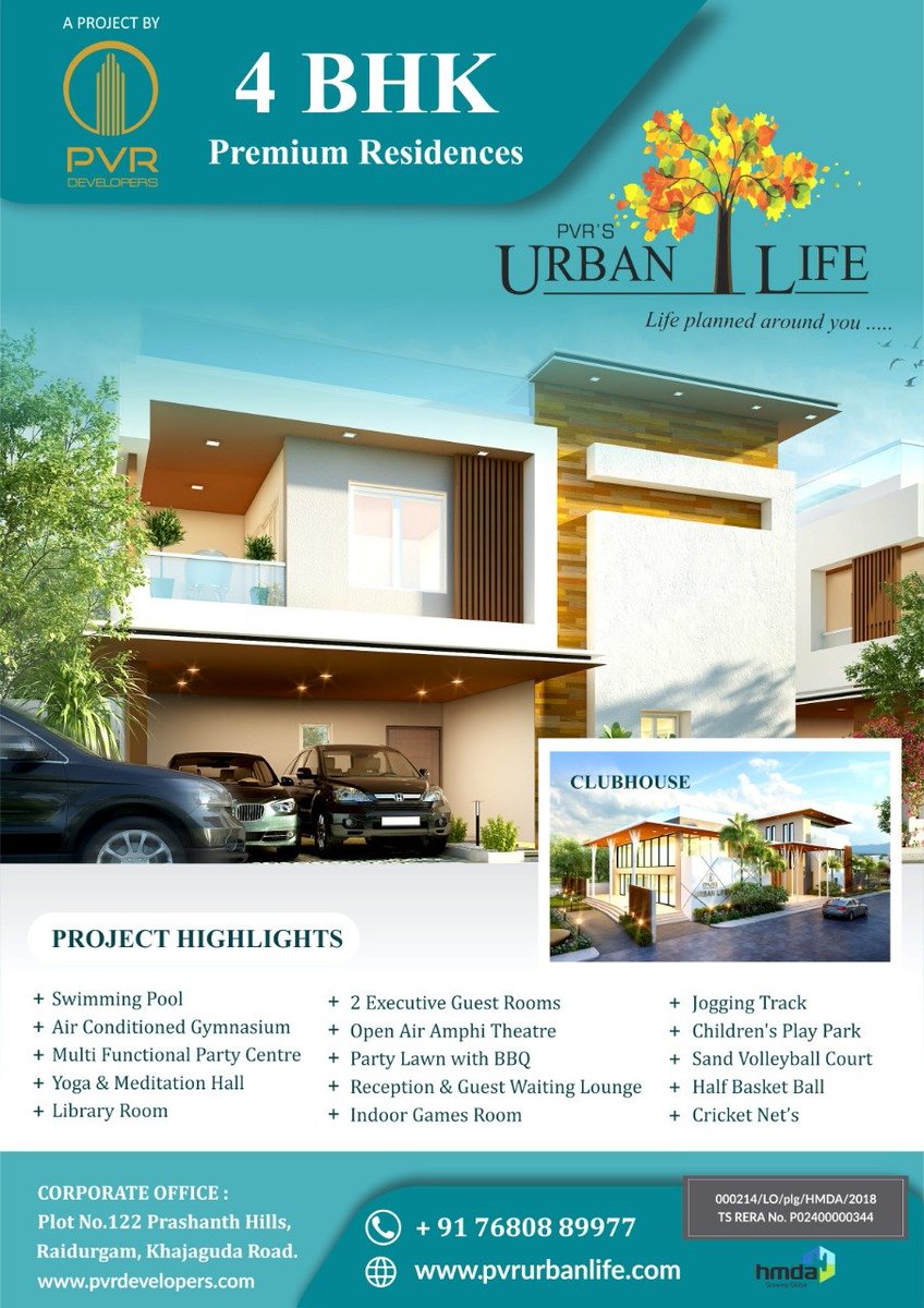 coolvicky678's tweet image. The sprawling luxury enclave of magnificent Villas in Shankarpally, elevating the contemporary lifestyle. We offer you the kind of life that rejuvenates you, the one that inspires you to live life to the fullest.
#pvrdevelopers   #luxury #tranquility  pvrurbanlife.com