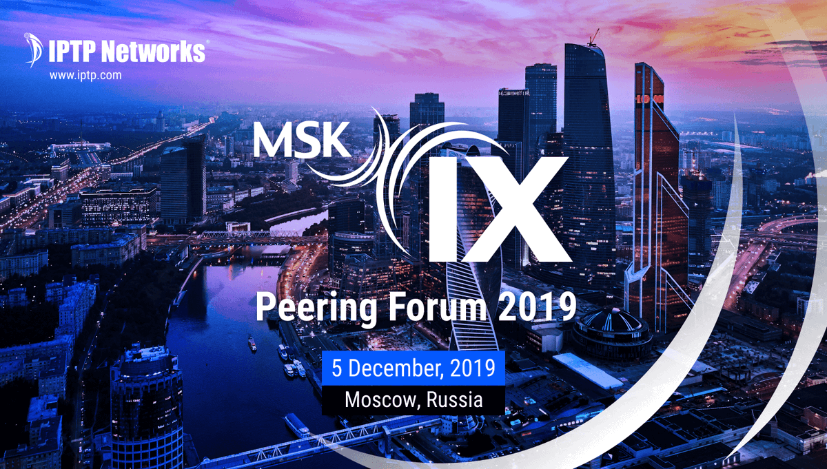 iptpnetworks's tweet photo. As a long-term partner of MSK-IX, the team of IPTP Networks will be joining this year's Peering Forum MSK-IX 2019 which will be held at Congress Hall of the World Trade Center in Moscow on 5th December 2019.
#mskix #peeringforum
https://t.co/QPmWBAK6cA https://t.co/0OZfJSkbie