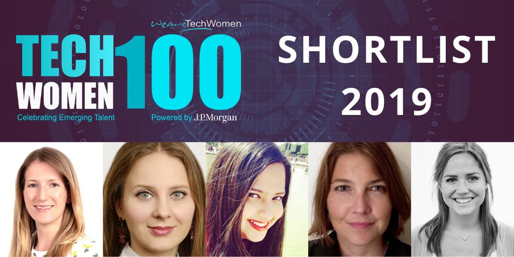 WeAreTechWomen's tweet photo. Well done for being shortlisted for the #TechWomen100 awards Alice Williams-Allden, Sasha Saenko @sashasaenko, Neha Rajesh @nehaarajesh, Emma Miles, and Bianca Jemsten! 🙌 https://t.co/5oxQtOuNUz https://t.co/pTJk1boMq9