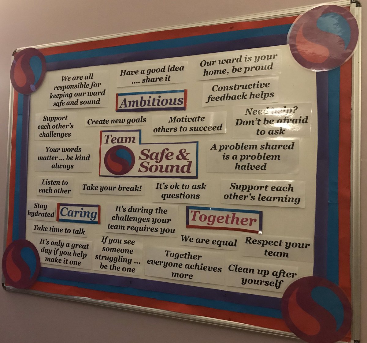 CookMidwife's tweet photo. This week Our ‘Keeping you Safe &amp; Sound on Wharncliffe’ Campaign is focusing on ‘Our Team’ and how we can keep each other Safe &amp; Sound. T👭 leading  us into #SafeandSoundWeek w/c 25th Nov. @RotherhamNHS_FT #TRFTmaternity #proud #ambitious #caring #together #caringforyou https://t.co/Icy7jOV9es
