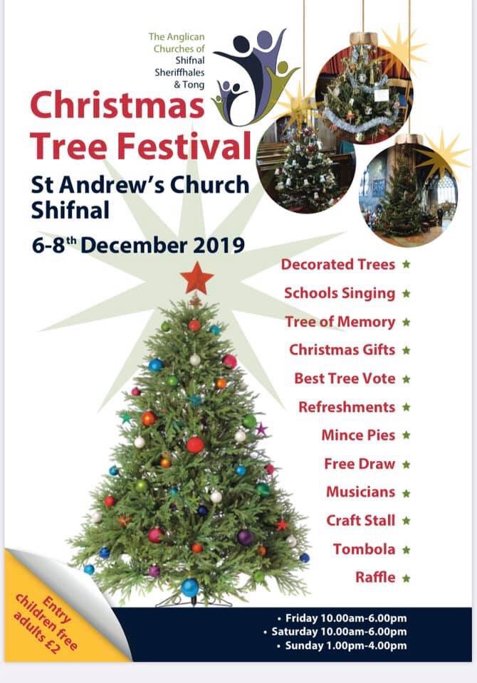 The <a href="/StAndrewsShif/">St Andrews Church</a> Christmas Tree Festival is rapidly approaching.. there are limited trees still available for a bargain price of £25.
Perfect for #Shifnal businesses to sponsor or as a family tree. Please contact <a href="/Shifnalvicar/">Chris Thorpe</a> for details