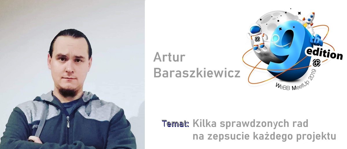webbmeetup's tweet photo. Agenda💡

Artur da nam kilka sprawdzonych rad na zepsucie każdego projektu💥 brzmi intrygująco, prawda?😀 https://t.co/jfd5IoYHiw