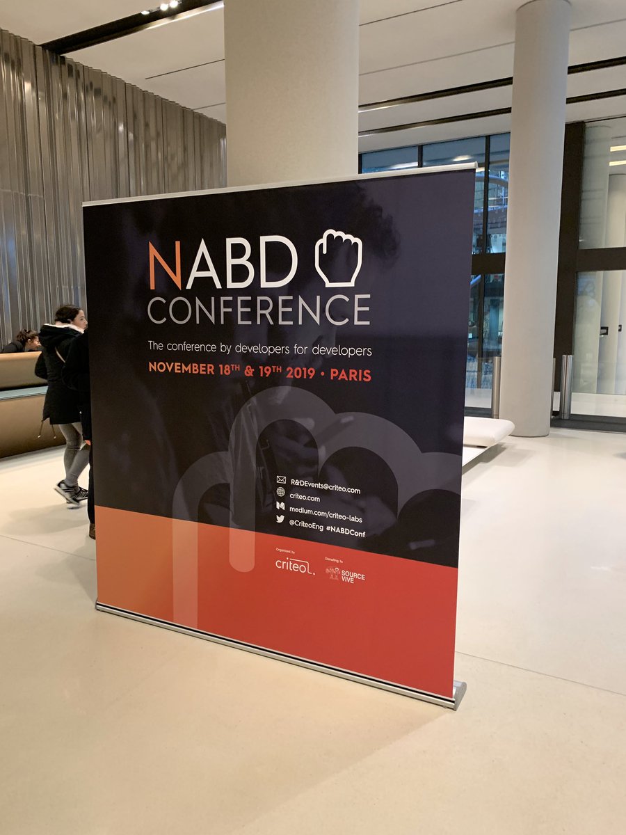 Today <a href="/CriteoEng/">Criteo Engineering</a> #NABD conference! Speakers from Criteo, Spotify,  Google #devops #scala #hadoop