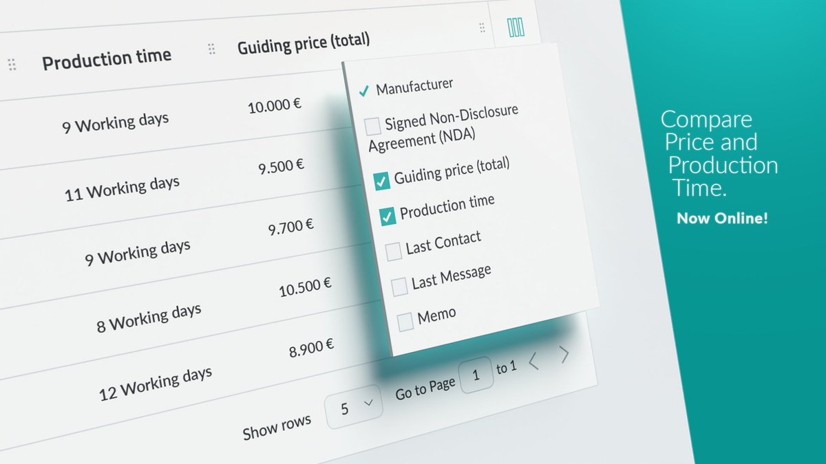 ORDERFOX_com's tweet photo. New! Price Comparison &amp; CSV Export Function
All quotes are now inclusive of guiding price and delivery time details, and can be filtered and sorted with ease. In addition, a data export function is now available. #orderfox #cncworld #cnc #engineering https://t.co/eFUrOFMjPc https://t.co/kx4gaRiXXz
