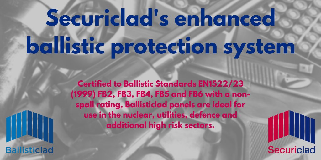 Ballisticlad provides protection against AK-47s and other assault rifles, as well as a range of handguns, including a 0.44 calibre Magnum weapon. Ballisticlad panels are ideal for use in high risk sectors. 
securiclad.co.uk/securiclad-pro…
#PhysicalSecurity #Protection #Risk #Ballistic