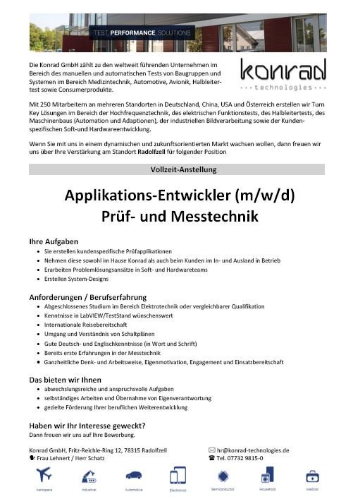 Konrad Technologies Looking For An Opportunity To Work With An Experienced And Enthusiastic Group Of Engineers Check Out One Of Our Latest Opportunities Email Hr Konrad Technologies De Labview Teststand Engineering Jobs