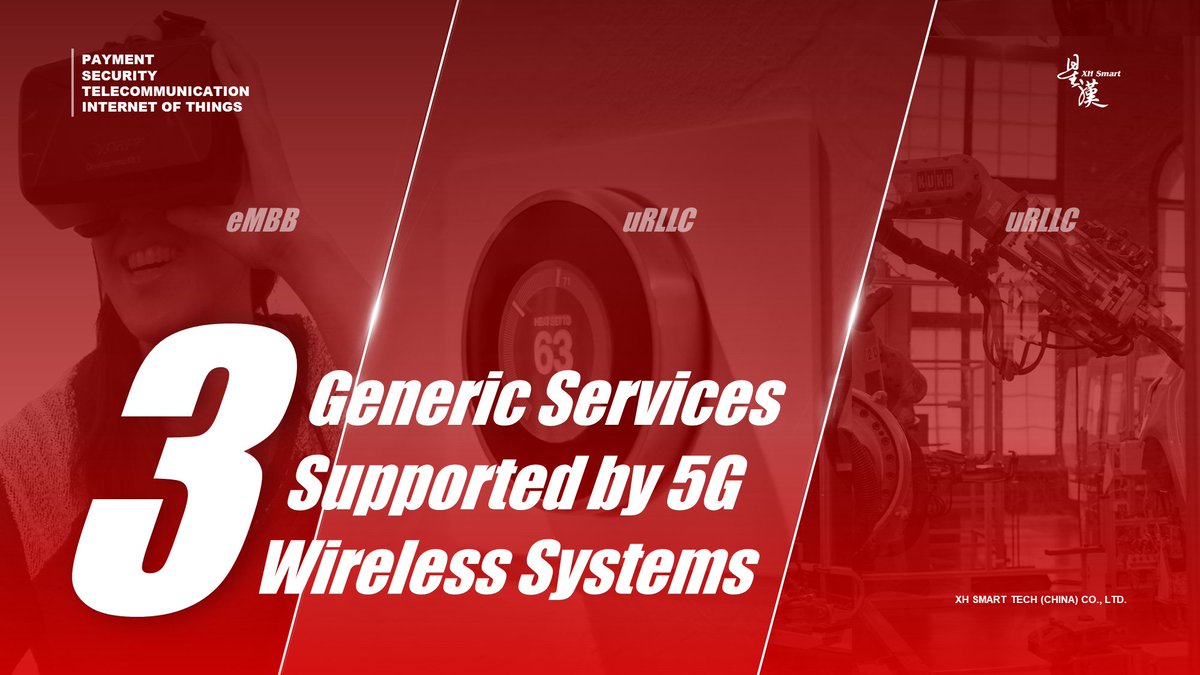 XH_Smartcard's tweet photo. 5G wireless systems will support 3 generic services, which, according ITU-R, are classified as eMBB, URLLC and https://t.co/VPCeRNtTpe a professional telecommunication solution provider, XH Smart provides multiple 5G based solutions such as Smart Parking solution. https://t.co/26UNjqkzOc