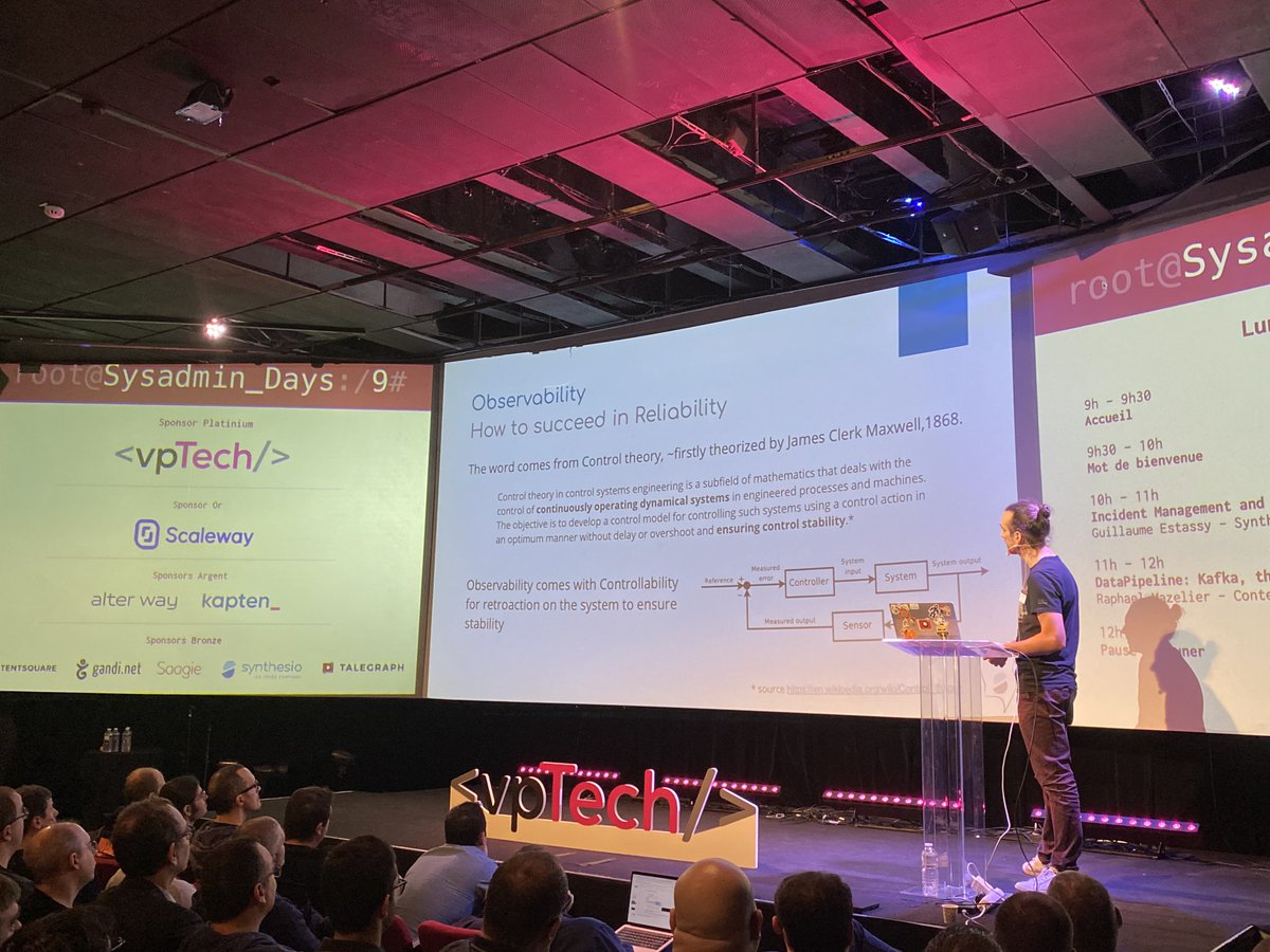 On commence ce premier jour avec @gestassy qui nous parle de gestion d’incidents et de comment s’en sortir au quotidien #sysadmindays