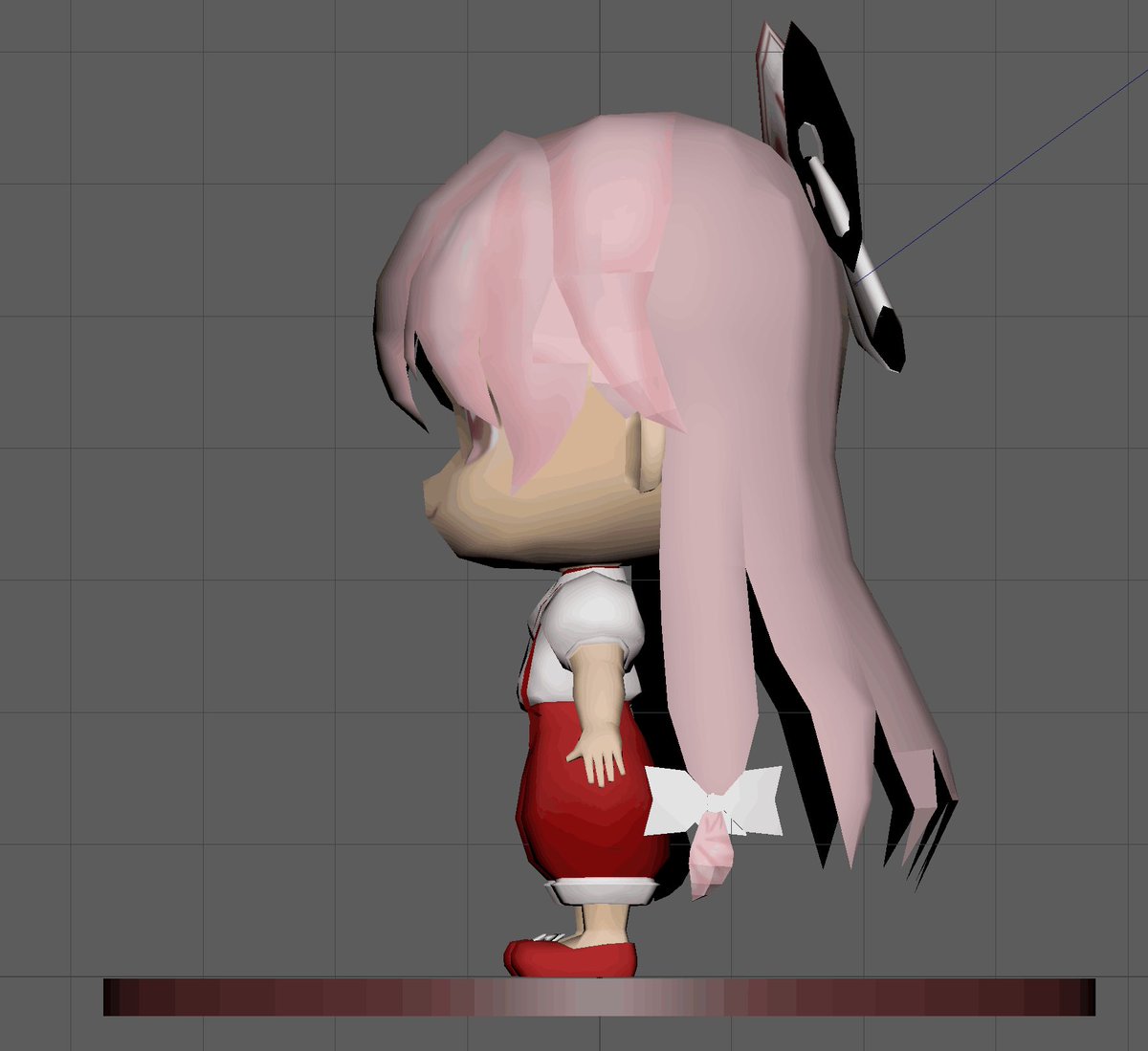 The second time modeling Mokou,but still not good, I will try  to modeling again,until I feel good.? 